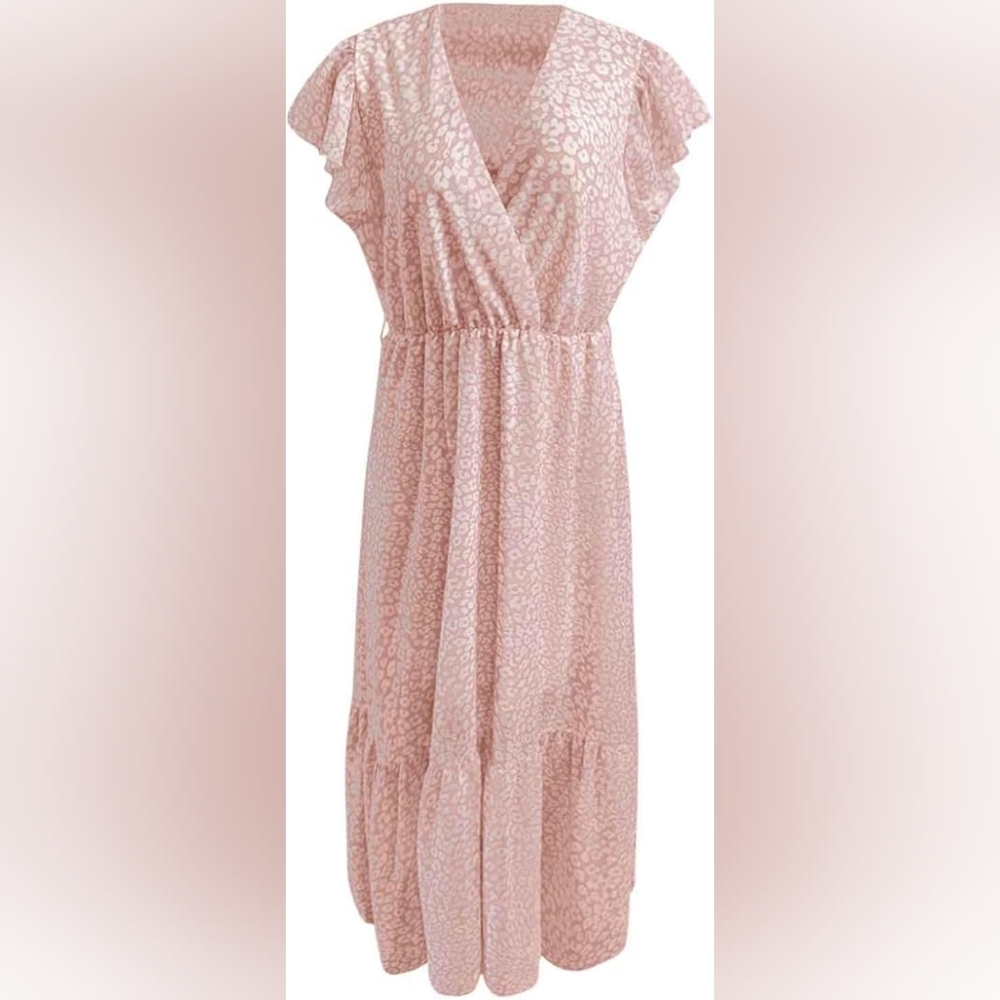 Pink Leopard Print Dress